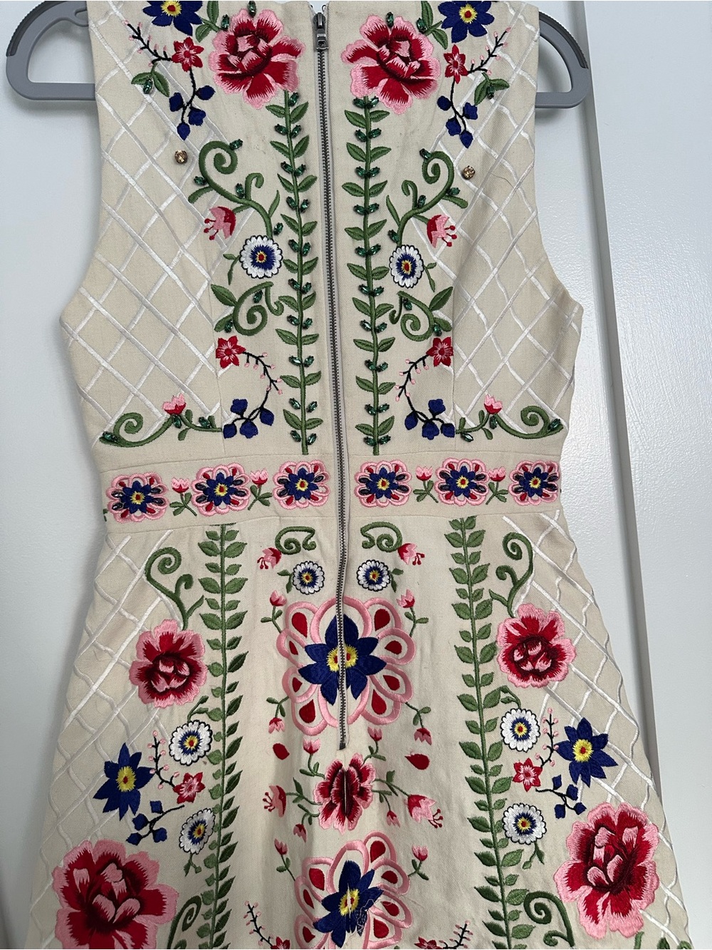 Alice + Olivia Lindsey Embroidered and Embellished Mini Dress - Picture 5 of 9